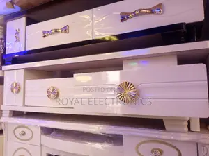 Newly Released Imported White TV Stand With Drawer