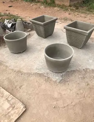 Garden Concrete Pot for Herbs, Flower Pot, Vegetables Stand