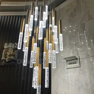 Long Crystal Hanging Chandelier