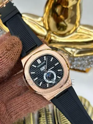 Original PATEK PHILIPPE Black Rubber Strap Available'n Store
