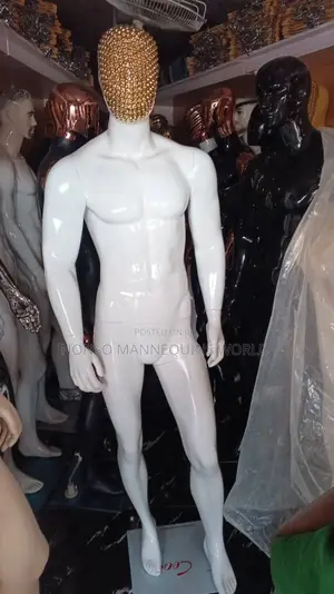 Fibre White, Yellow, Stone Face Display Fibre Mannequin