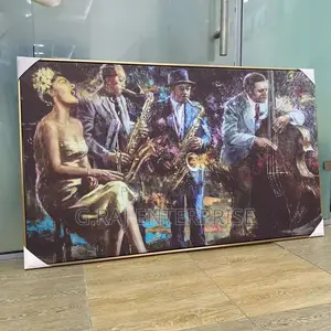 Imported Canvas Frames Group of 4 Entertainers Artwork 30/50