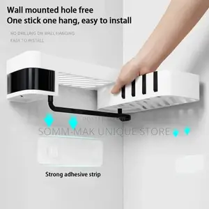 Creative Punch-Free Bathroom Corner Shelf Storage Organizer
