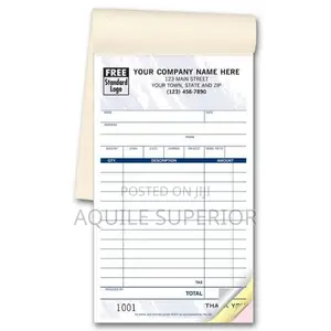 Printed Cash Receipt for Supermarkets