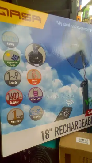 Qasa 18inchs Rechargeable Fan