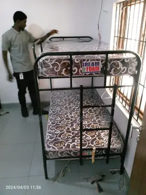 Complete Set of Metal Bunk Bed With Mattresses.