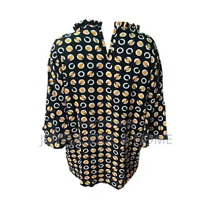 Ladies Three Quarter Sleeve Top-`Yellow Black,Red Black