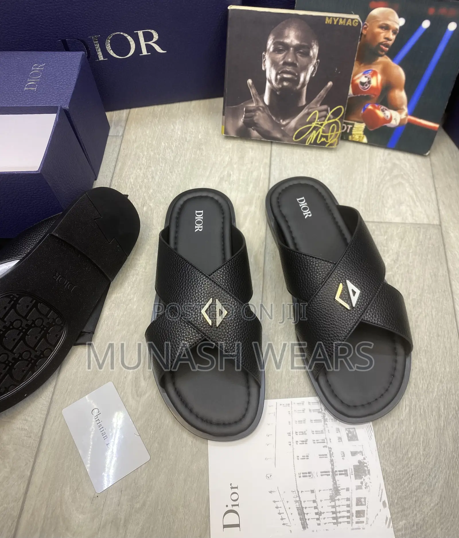 Original Dior Leather Slipers