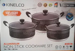 3-Set Kinelco Non-Stick Pot/Cookware 26cm/28cm/30cm Di