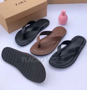 Original Zara Leather Slippers