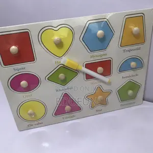 2 in 1 Shape Puzzle and Mini White Board for Kids
