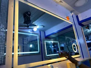 Modern Barbershop Hair Salon Mirrors With LED Light