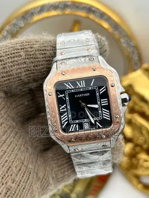 Original Cartier Black Dail Silver Chain Watch Is Available