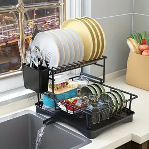 2 Tier Stainless Steel Multifunctional Dish Drying Rack