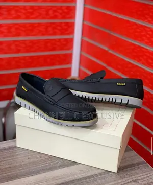 Timberland Loofers - Black With White Sole