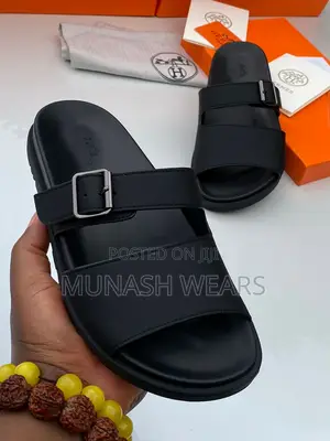 Hermes Leather Slipers