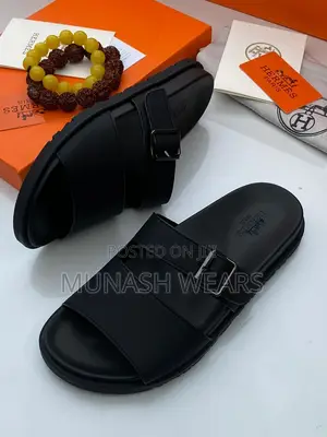 Hermes Leather Slipers