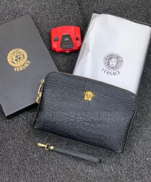 Original Versace Leather Hand Purse Collections for Men