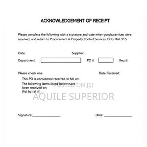 Goods Acknowledgement Receipt Printing