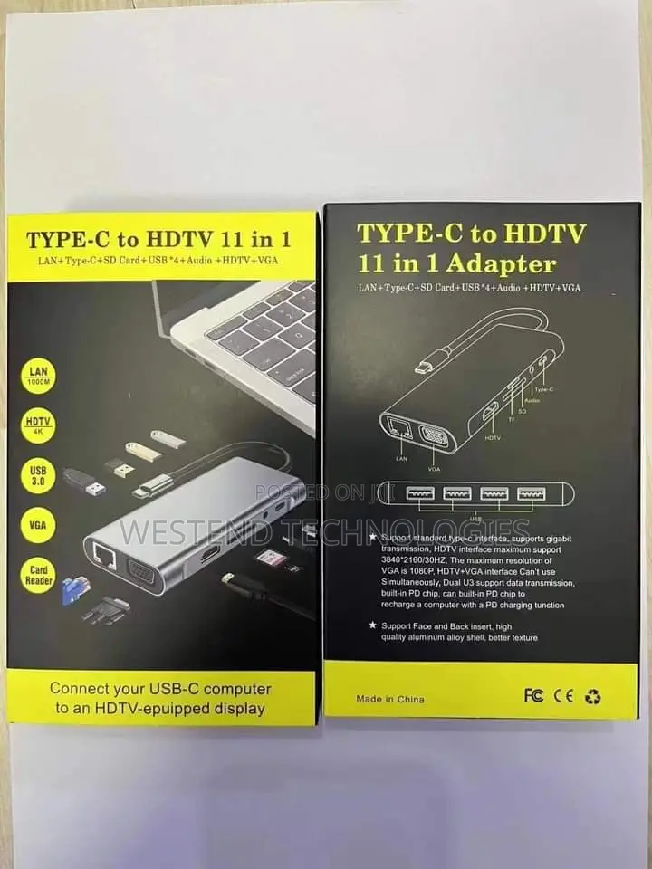 11 in 1 Type C Hub for Macbook and Laptops
