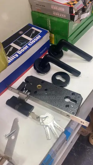 Black Flush Door Lock Set
