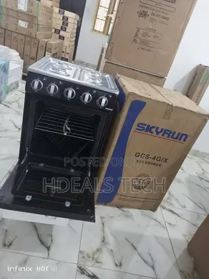 Skyrun 4 Gas Burner Standing Cooker