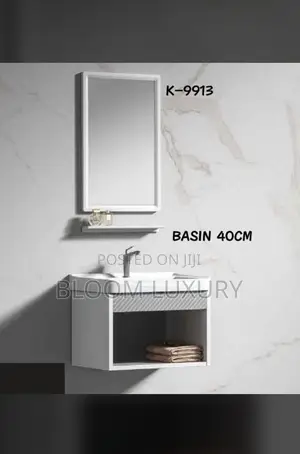 Mini Wash Hand Basin With Under Cabinet and Mirror