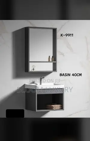 Mini Wash Hand Basin With Under Cabinet and Mirror