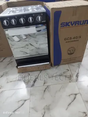 Skyrun 4 Gas Burner Standing Cooker