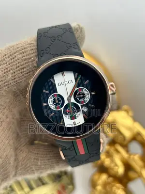 Original Gucci Black Rubber Strap Watch Available in Store