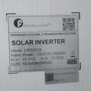 2.5kva 24v Felicity Inverter Non Hybrid