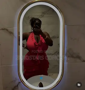 Gold Frame LED Lights Mirror