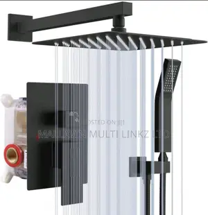 Four Ways Black Conduit Shower (4 Ways Conceal Shower Sets)