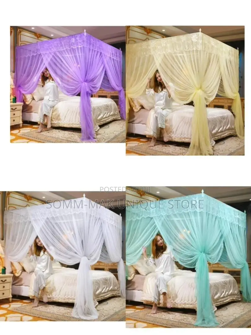 Non Classic Canopy 7 X 7 Mosquito Net With Poles Accessorie