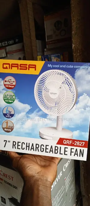 Qasa 7" Rechargeable Fan