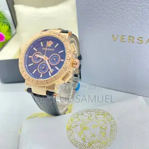 Versace Leather Wristwatch