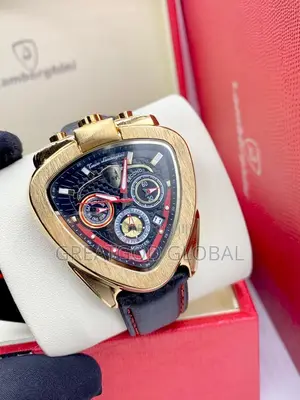 Lamborghini Chronograph Leather Watch