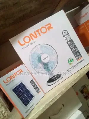 12inches Rechargeable Fan With Panel
