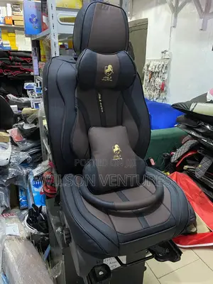 5 Seater Coffee Brown and Black Car Seat Cover