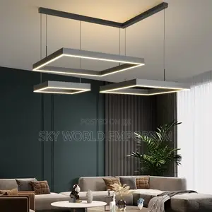 Modern Minimalist LED Square Chandelier