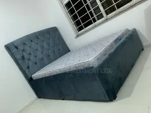 4.5 By 6 Standard Fabric/Velvet Bedframe And Mattress
