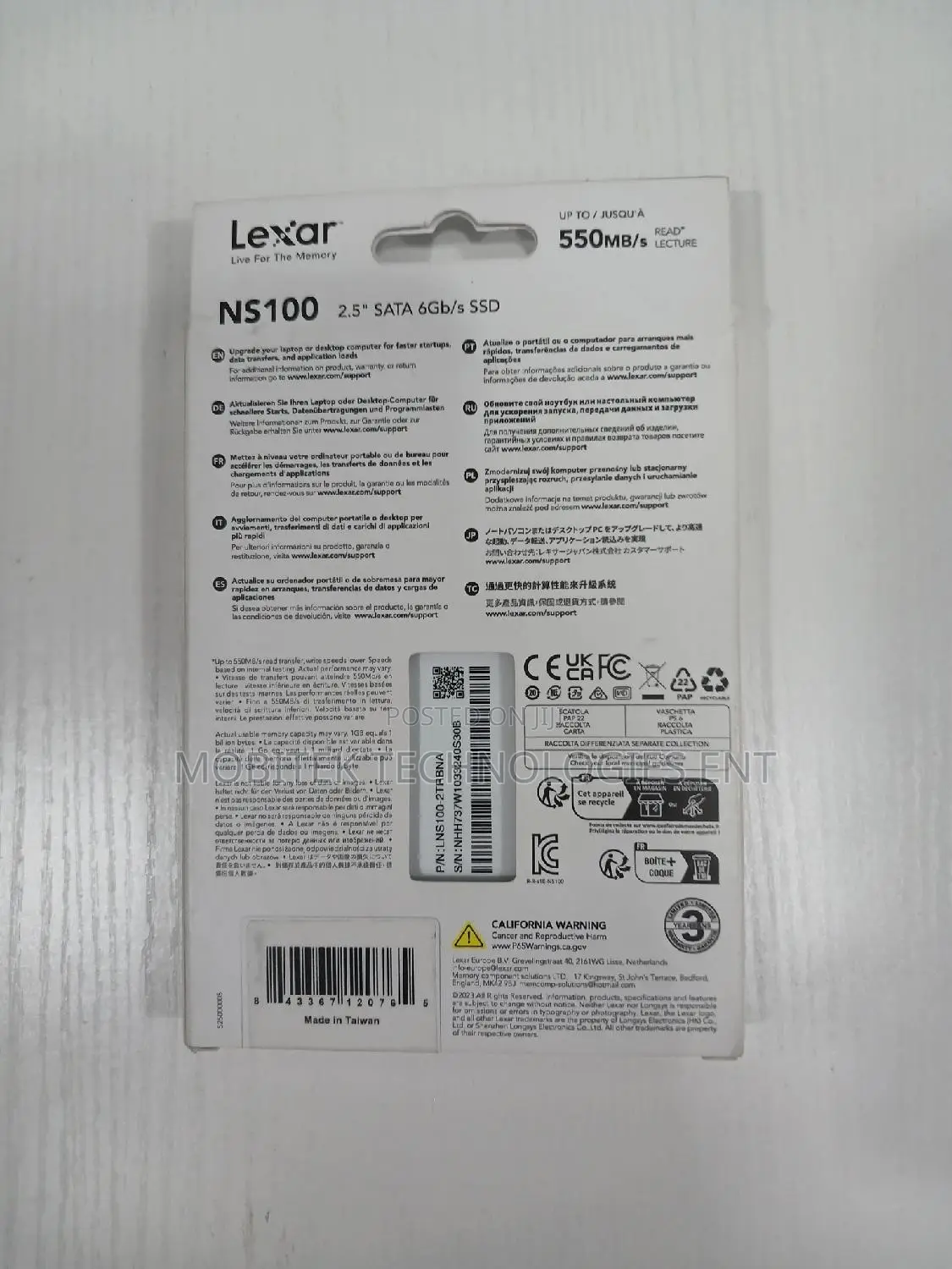 2tb Lexar Sn100 Ssd Sata 6gbps Laptop Solid Drive/Samsung/Wd