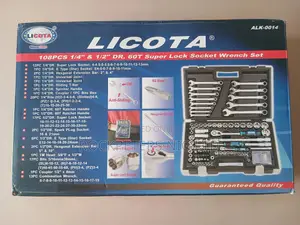 LICOTA ALK-0014 108pcs 1/4" 1/2" Dr.60T Super Lock Socket Se