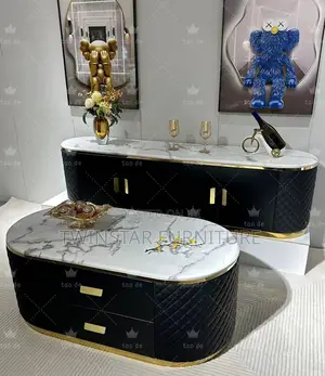Modern Luxury Marble Top Tv Stand With Centre Table