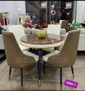 Round Marble Dining Table 4 Seater