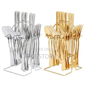 24 Pieces Gold Spoon Set