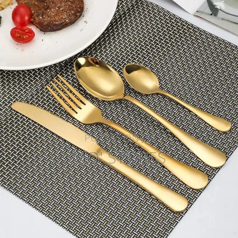 24 Pieces Gold Spoon Set