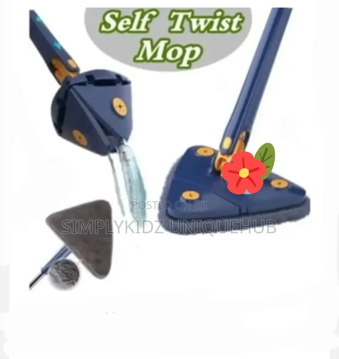Triangular Self Squeeze,Adjustable Hands Free Cleaning Mop