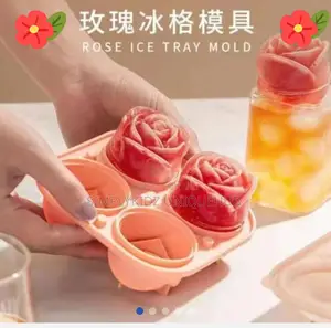Silicon Rose Design Ice Maker - 4 Cubes