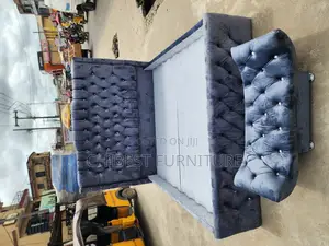 Quality 6by6 Upholstery Padded Bed Frame With a Footrest